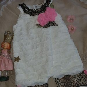 Baby romper leopard & white